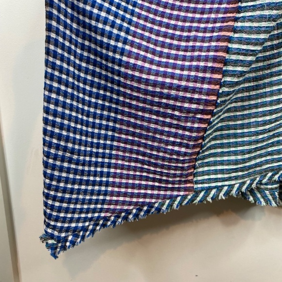 Anthropologie Maeve Waverly Dress 8 Plaid Gingham Coastal Beach Preppy Cottage - Picture 6 of 13